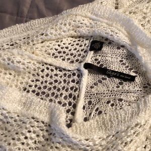 Lace hooded sweater